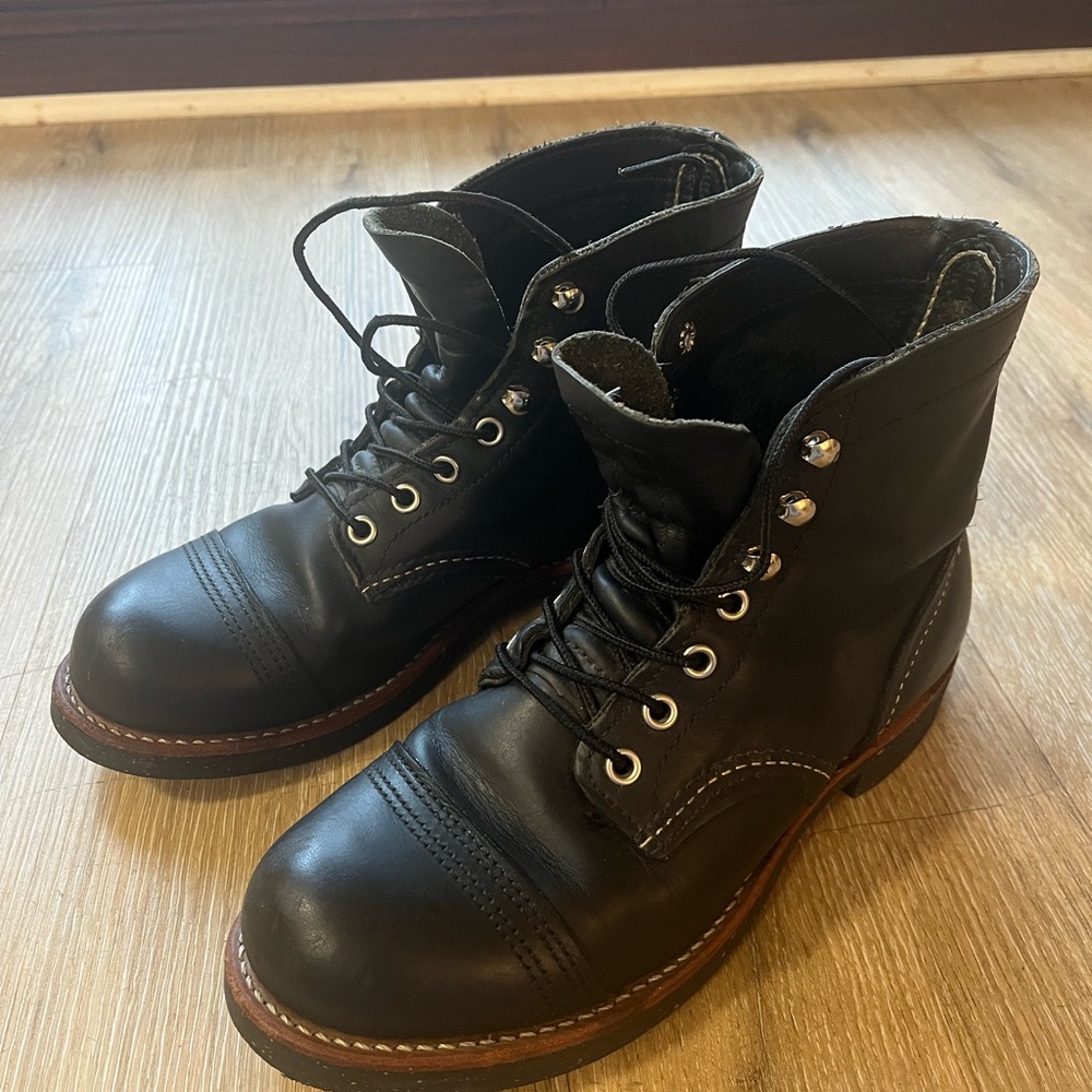 Red Wing Iron Ranger boots, Black, size 37.5 (US Men’s 5.5, or ~7.5 Women’s)
